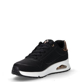 Uno Gen Shimmer Away sneaker in ecopelle ragazza nero oro | Boscaini Scarpe
