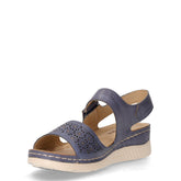 Sandalo in ecopelle con strappo blu | Boscaini Scarpe