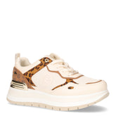 Sneaker in ecopelle e tessuto avorio - Sneakers Donna | Boscaini Scarpe