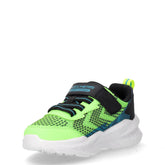Meteor Light 2.0 sneaker in tessuto ed ecopelle con luci bambino lime nero | Boscaini Scarpe