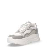 Sprint sneaker in ecopelle e tessuto grigio crema | Boscaini Scarpe