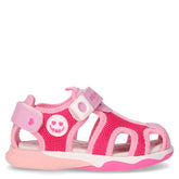 Sandalo in tessuto ed ecopelle bambina fuxia rosa | Boscaini Scarpe