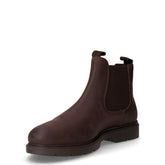 Charlie stivaletto in pelle e tessuto marrone scuro | Boscaini Scarpe