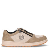 Sneaker in tessuto ed ecopelle beige taupe | Boscaini Scarpe