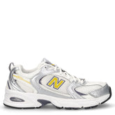 530 sneaker in ecopelle e tessuto argento | Boscaini Scarpe
