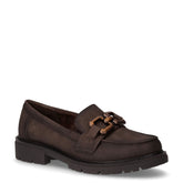 Mocassino in ecopelle con catena mocca | Boscaini Scarpe
