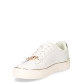 Kiki 01 sneaker in pelle bianco oro | Boscaini Scarpe