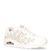 Uno Golden Heart sneaker in ecopelle bianco oro rosa - Sneakers Donna | Boscaini Scarpe