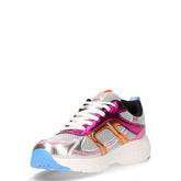 Sneaker in tessuto ed ecopellle fuxia multicolor | Boscaini Scarpe