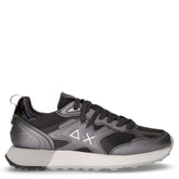 Jaki 2.0 Silver Mesh sneaker in pelle e tessuto nero - SUN68 UOMO | Boscaini Scarpe