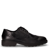 Stringata in pelle stile inglese nero | Boscaini Scarpe