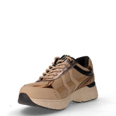 Sneaker in tessuto e ecopelle con zip laterale duna | Boscaini Scarpe