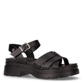 Sandalo in ecopelle con tacco nero - REFRESH DONNA | Boscaini Scarpe