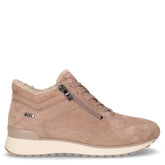 Sneaker in pelle con zip taupe - CAPRICE | Boscaini Scarpe