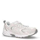 304 sneaker in tessuto e pelle bambina grigio rosa | Boscaini Scarpe