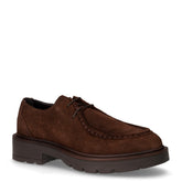 Stringata casual in pelle scamosciata marrone | Boscaini Scarpe
