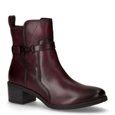 Tronchetto in pelle con zip bordeaux | Boscaini Scarpe