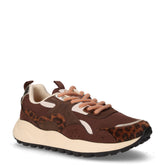 Sneaker in tessuto ed ecopelle caffè | Boscaini Scarpe