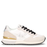 Starlight Glitter Logo sneaker in pelle e tessuto bianco grigio - SUN68 | Boscaini Scarpe