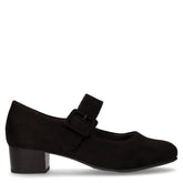 Decollété con cinturino in tessuto nero - Decollete | Boscaini Scarpe