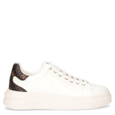 Sneaker in pelle ed ecopelle bianco marrone - Sneakers Donna | Boscaini Scarpe
