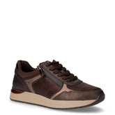 Sneaker in ecopelle con zip mocca | Boscaini Scarpe