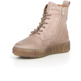 Stivaletto stringato con zip beige | Boscaini Scarpe