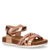 Sandalo in ecopelle bambina champagne | Boscaini Scarpe
