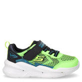 Meteor Light 2.0 sneaker in tessuto ed ecopelle con luci bambino lime nero | Boscaini Scarpe