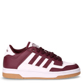 RAPID COURT LOW J sneakers basse in ecopelle con tre strisce laterali bianco bordeaux | Boscaini Scarpe