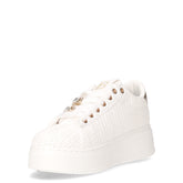 Sneaker in raffia con platform bianco | Boscaini Scarpe