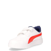Courtflex v3 sneaker in ecopelle bambino bianco rosso | Boscaini Scarpe
