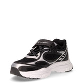 RT25 sneaker in tessuto ed ecopelle bambina nero argento | Boscaini Scarpe