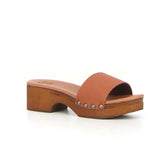 Zoccolo con tacco cuoio - Mules | Boscaini Scarpe