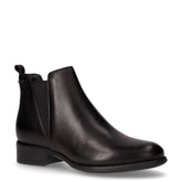 Stivaletto in pelle con elastici laterali nero | Boscaini Scarpe