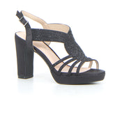 Sandalo slingback con tacco black | Boscaini Scarpe