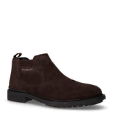 Stivaletto in pelle scamosciata marrone scuro | Boscaini Scarpe