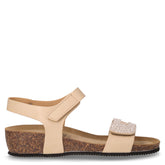 Sandalo in ecopelle con zeppa sabbia - Sandali Con Tacco Donna | Boscaini Scarpe
