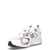 408 sneaker in tessuto ed ecopelle bianco grigio | Boscaini Scarpe