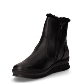 Stivaletto caldo in pelle con zip nero | Boscaini Scarpe