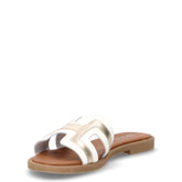 Ciabatta in pelle bianco platino | Boscaini Scarpe