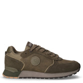 Travis Boost sneaker in pelle e tessuto verde militare | Boscaini Scarpe