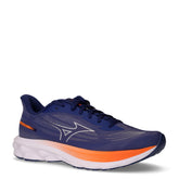 Scarpa running in tessuto e ecopelle blu arancio | Boscaini Scarpe