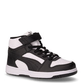 Rebound Slam sneaker in ecopelle bambino bianco nero | Boscaini Scarpe
