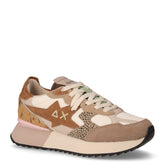 Stargirl Multicolor sneaker in tessuto e pelle beige marrone | Boscaini Scarpe
