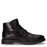 Stivaletto stringato in pelle nero | Boscaini Scarpe