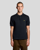 Cotton Short Sleeve Knitted Polo navy scuro | Boscaini Scarpe