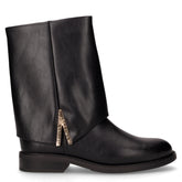 Stivaletto in ecopelle con risvolto nero | Boscaini Scarpe