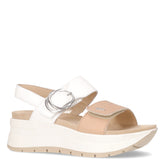 Sandalo con zeppa castoro bianco - Sandali Con Tacco Donna | Boscaini Scarpe