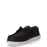 Wally stringata casual in tessuto nero | Boscaini Scarpe